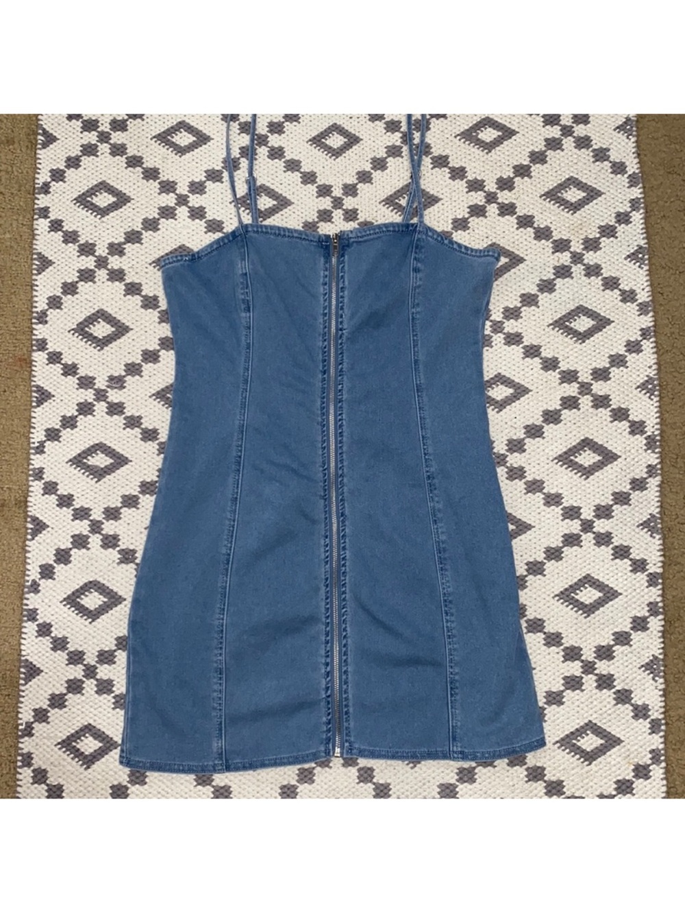 Forever 21 Denim Zip Mini Dress